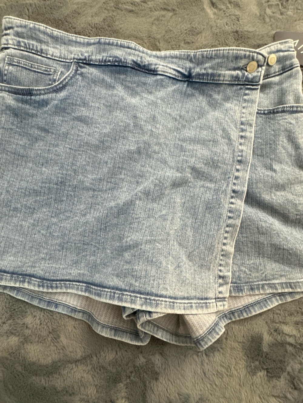 Ava & Viv Light Blue Denim Wrap Skort